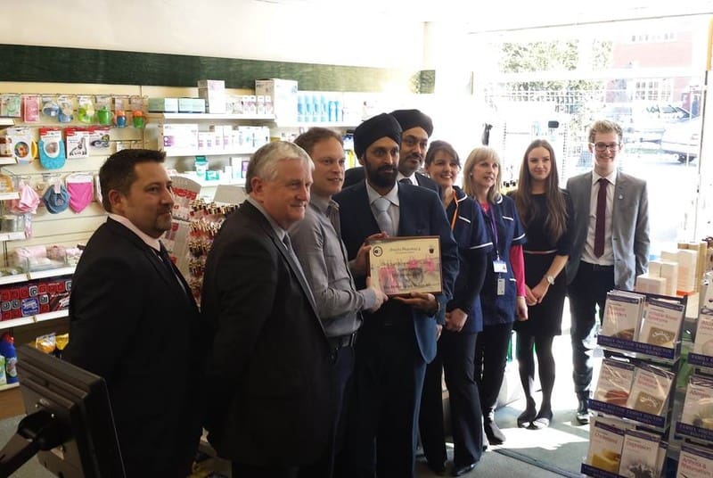 Grant Shapps opening a Jhoots Phramacy
