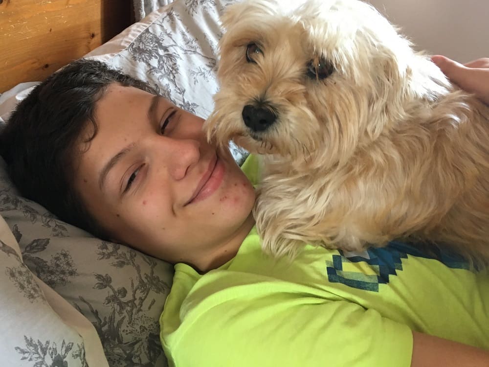Angus with his dog