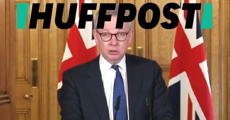 Michael Gove and the HuffPost logo