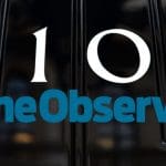 No 10 Downing Street and the Observer logo