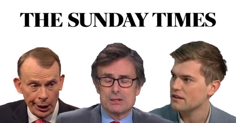 Sunday Times logo and corporate journalists