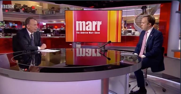 Matt Hancock on Andrew Marr