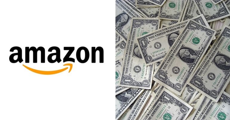 Amazon logo & US dollars