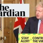 Boris Johnson and the Guardian Logo