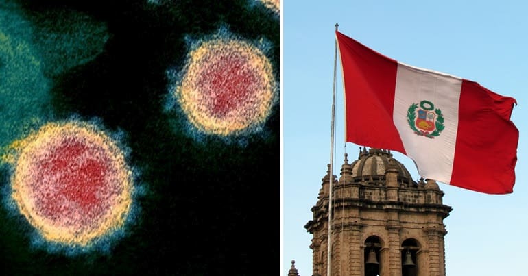 Coronavirus and Peruvian flag