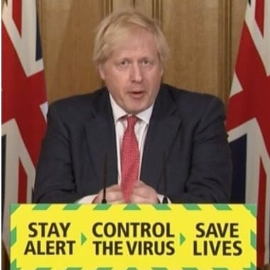 Boris Johnson and BBC logo