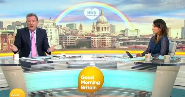 Piers Morgan and Susanna Reid on Good Morning Britain