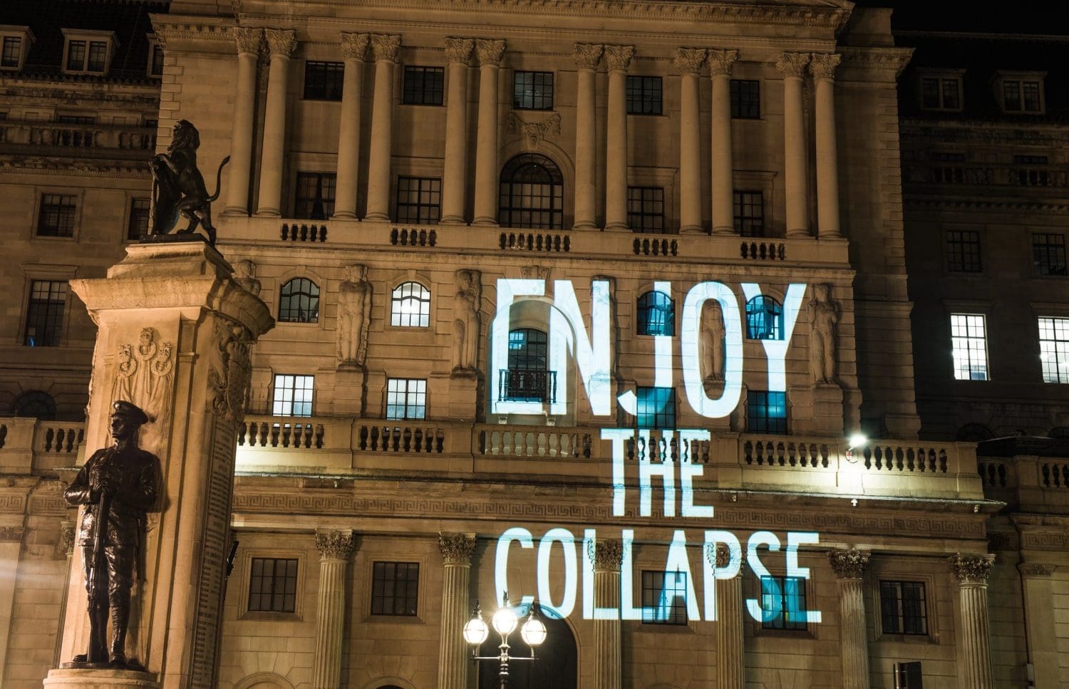 Enjoy the Collapse projected onto Bank of England