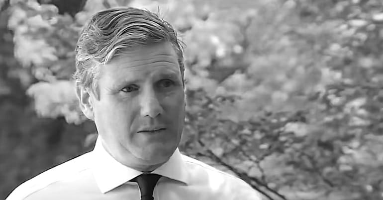 Keir Starmer Black and White