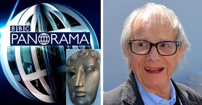 Panorama logo, BAFTA bust, and Ken Loach