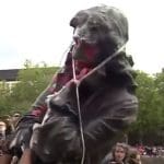 Edward Colston statue being thrown into harbour