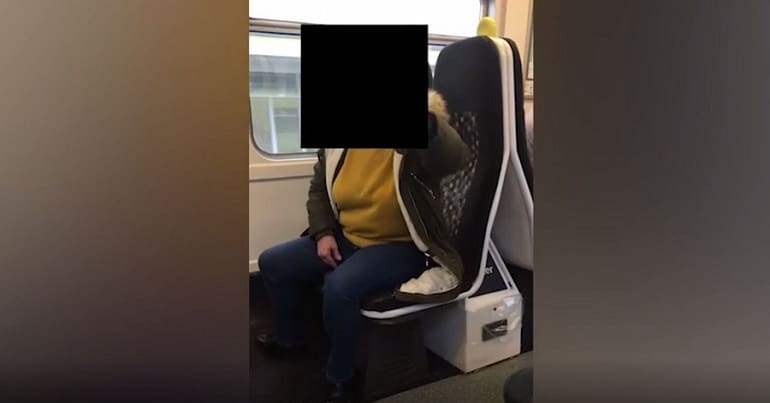 A woman who abused a disabled person on a train