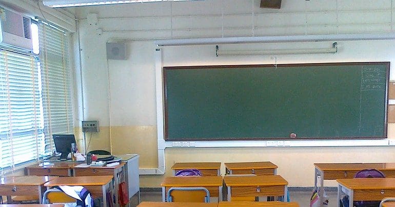 An empty class room