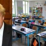Boris Johnson and an empty classroom