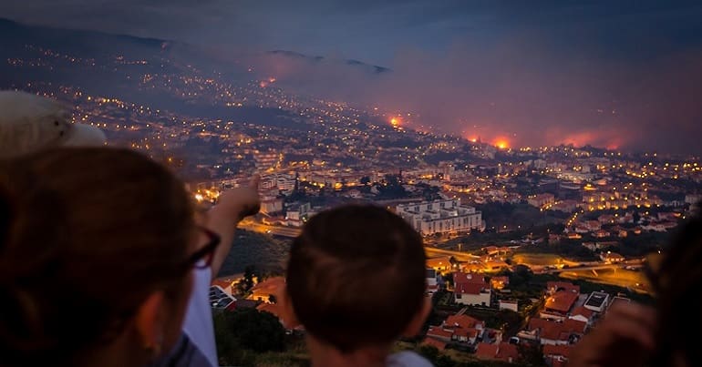 Portugal wildfires due to climate breakdown