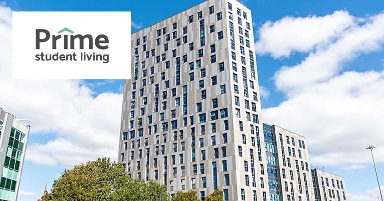 Prime Student Living Coventry and its logo