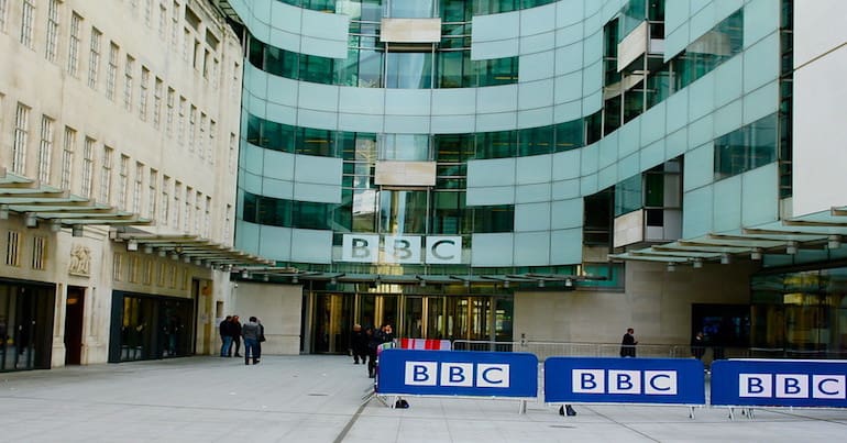 The headquarters of the BBC in London