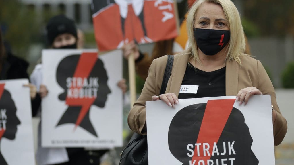 Pro-abortion supporters in Poland
