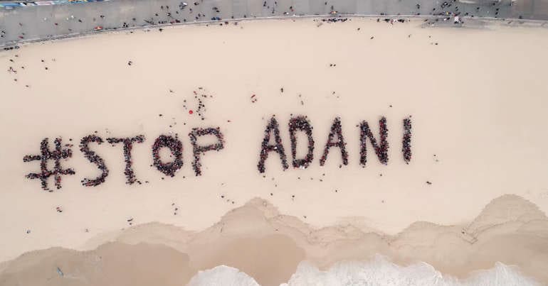 Stop Adani beach protest