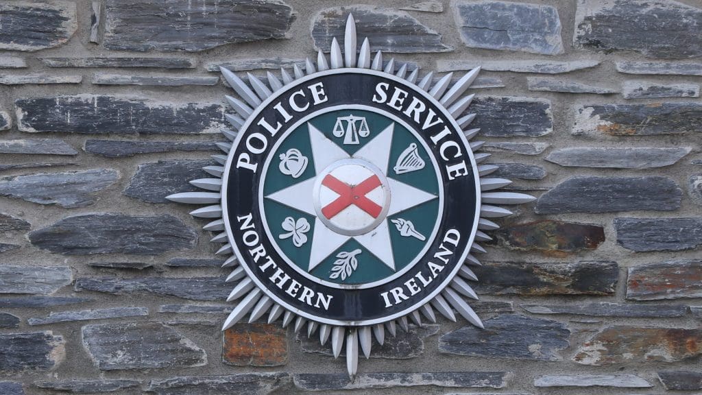 A sign of the Police Service of Northern Ireland