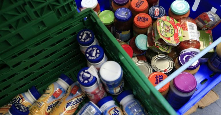 Donated food
