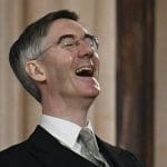 Jacob Rees-Mogg laughing