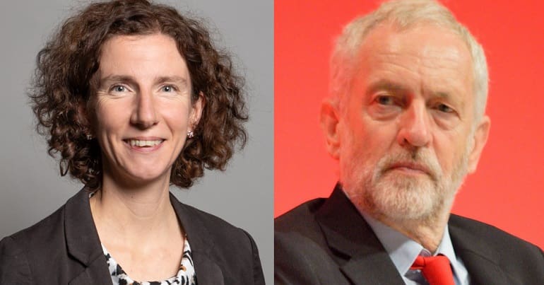 Anneliese Dodds and Jeremy Corbyn