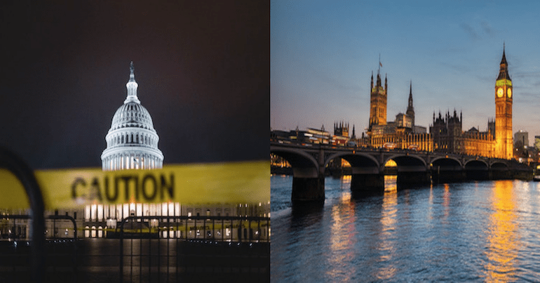 Capitol Hill and the Houses of Parliament