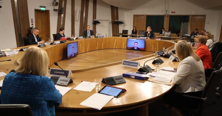 Inside Scottish parliament