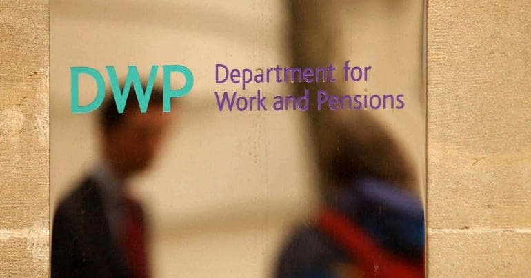 Sign outside DWP offices