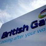 A corporate logo outside a British Gas office