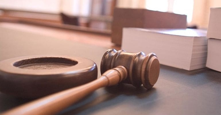 A wooden gavel