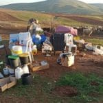 Palestinian people's belongings left out in the open after Israeli demolitions