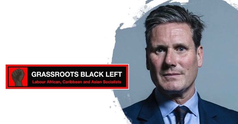 Keir Starmer and the GBL logo
