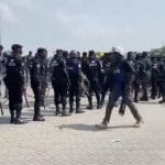 Armed security patrol Lekki toll gate, Nigeria