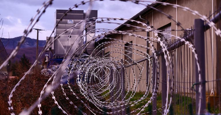 Prison razor wire