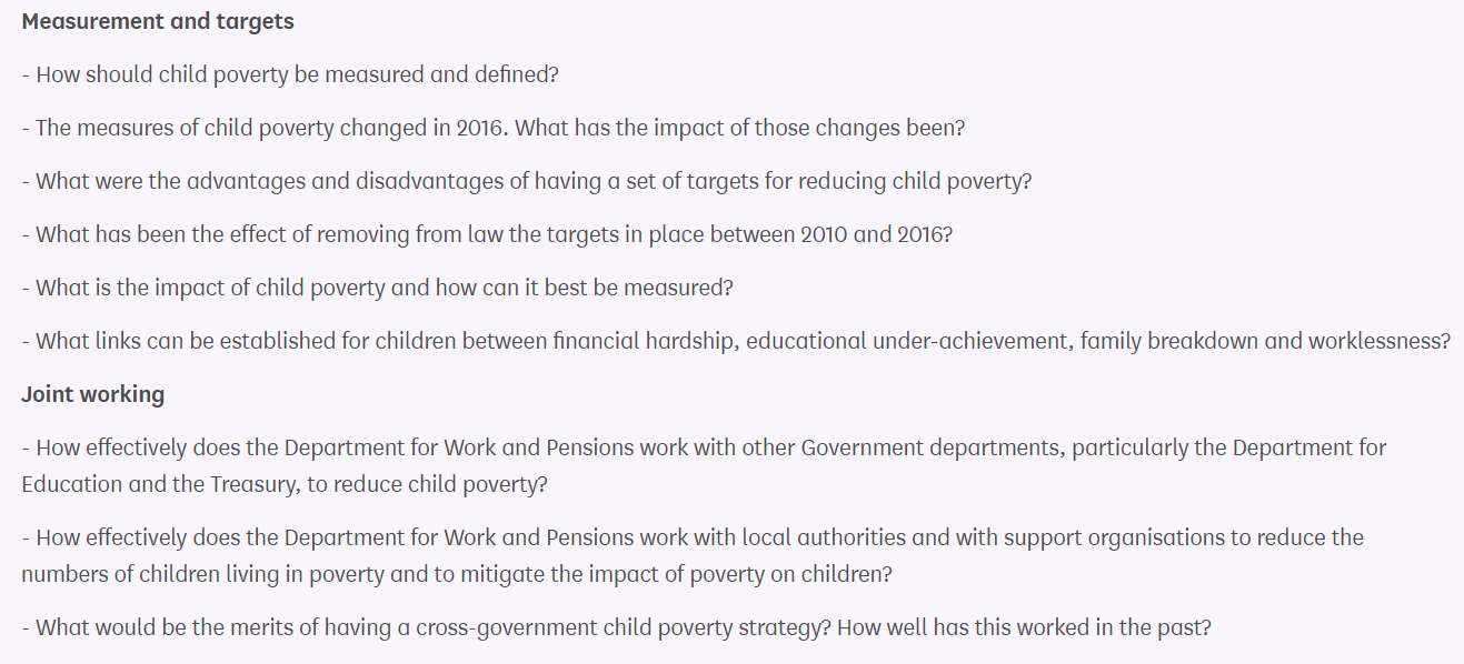 WP Committee Questions For Inquiry