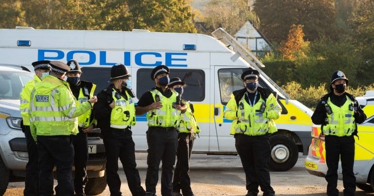 Police at HS2