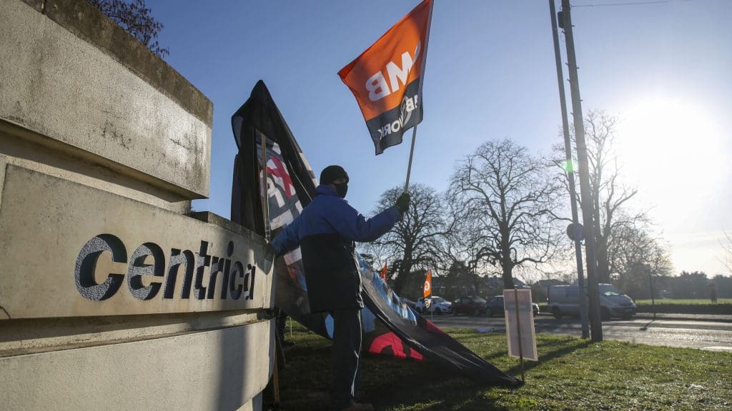 British Gas workers on strike