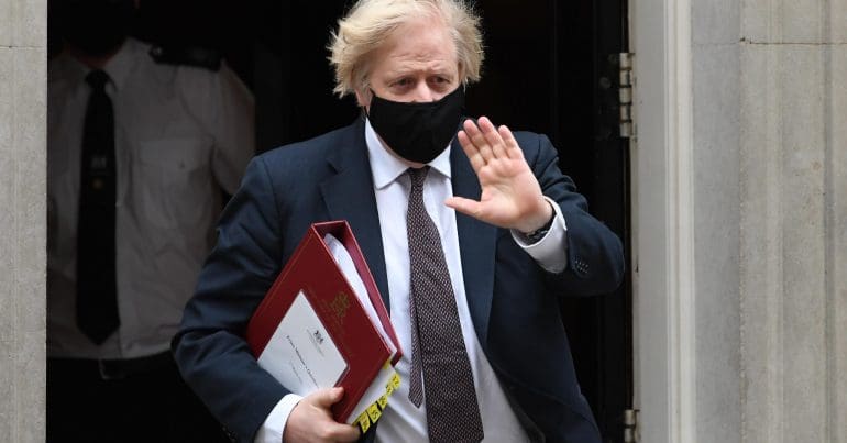 Boris Johnson waving