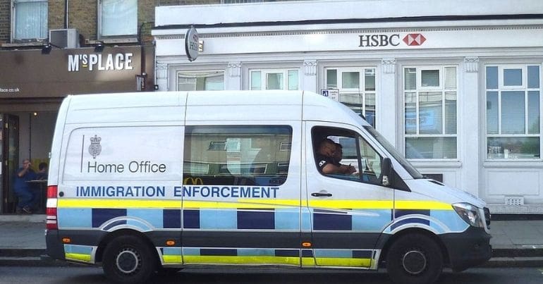 A HOme Office immigration enforcement van