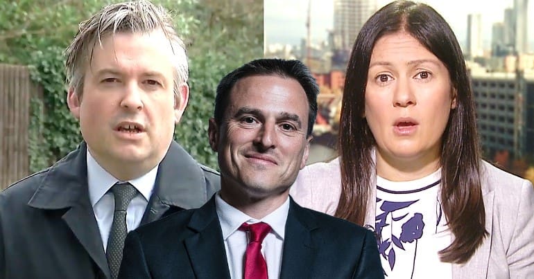 Jon Ashworth and Lisa Nandy discussing Hartlepool candidate Paul Williams