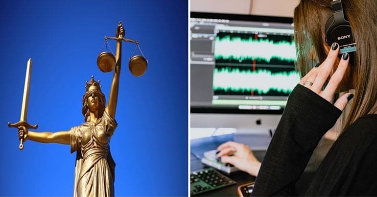 Scales of justice & listening technology