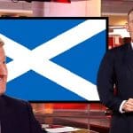 Oliver Dowden the Scottish Saltire and Andrew Marr