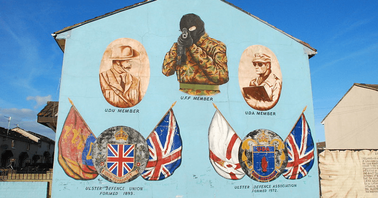 A loyalist mural in Belfast