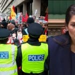 police protest priti patel