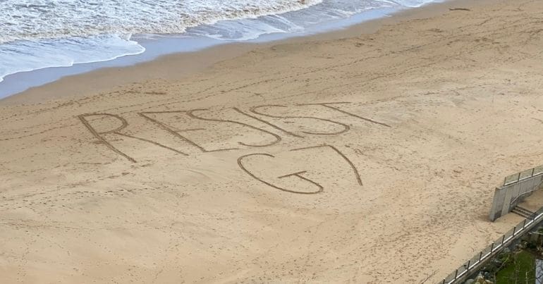 Resist G7 on beach