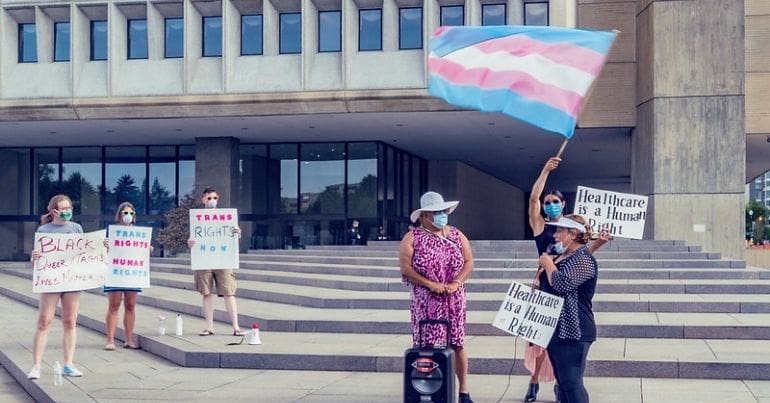 Transgender rights protest