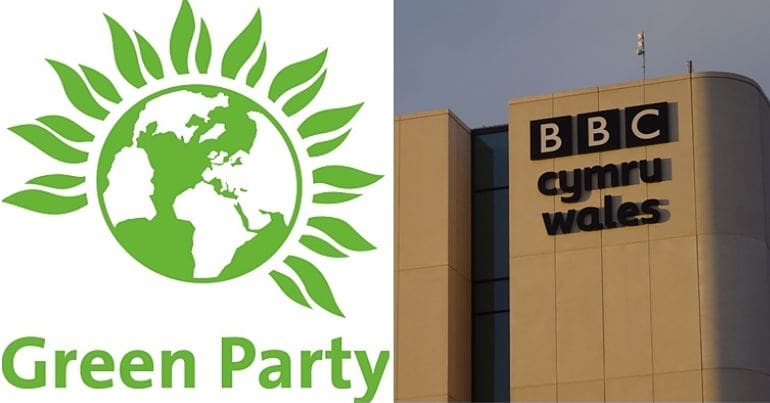 Wales Green Party logo & BBC Cymru