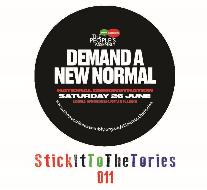 Peoples Assembly National Demo sticker